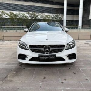 White Mercedes-Benz C-Class front view