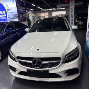 White Mercedes - Benz C - Class front view