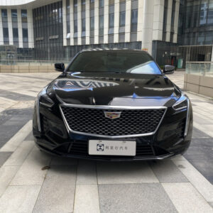 Black Cadillac CT6 front view
